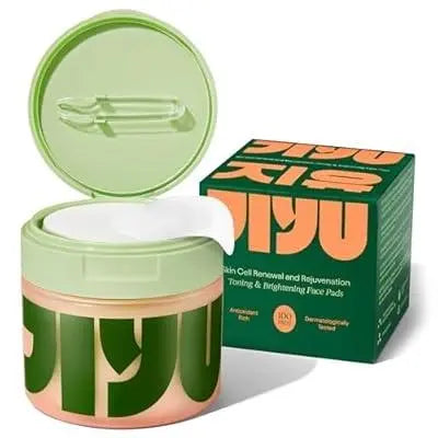 JiYu Toning Polish Pads -Korean Skincare for DarkSpots, Wrinkles & Dull Skin -Hydrating Facial Treatmentwith Snail Mucin, Niacinamide,Peptides & Centella - 100 Count